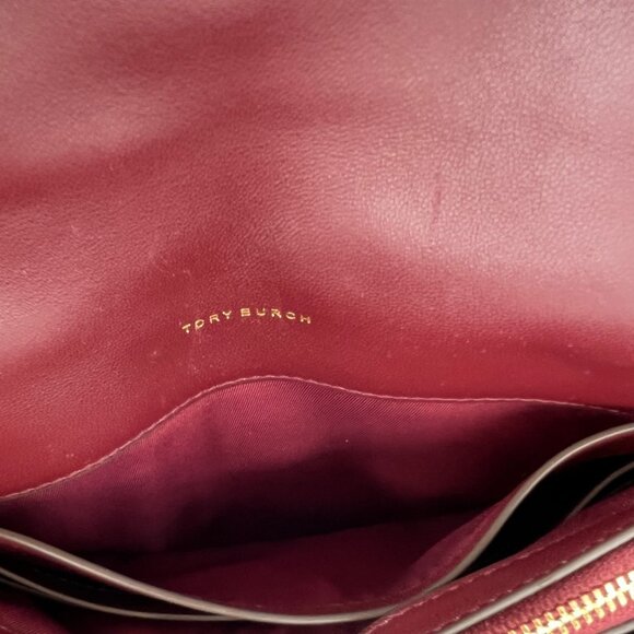 Tory Burch Kira Chevron Chain Wallet Floral Print Leather Crossbody Bag Small - Picture 12 of 16